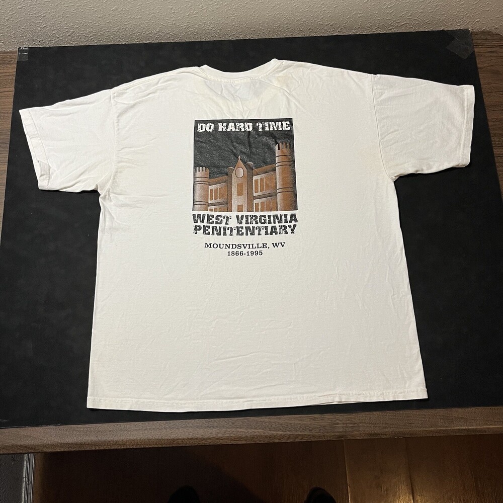 Penitentiary Shirt Vintage West Virginia Prison Men XL State Angola Do Hard Time